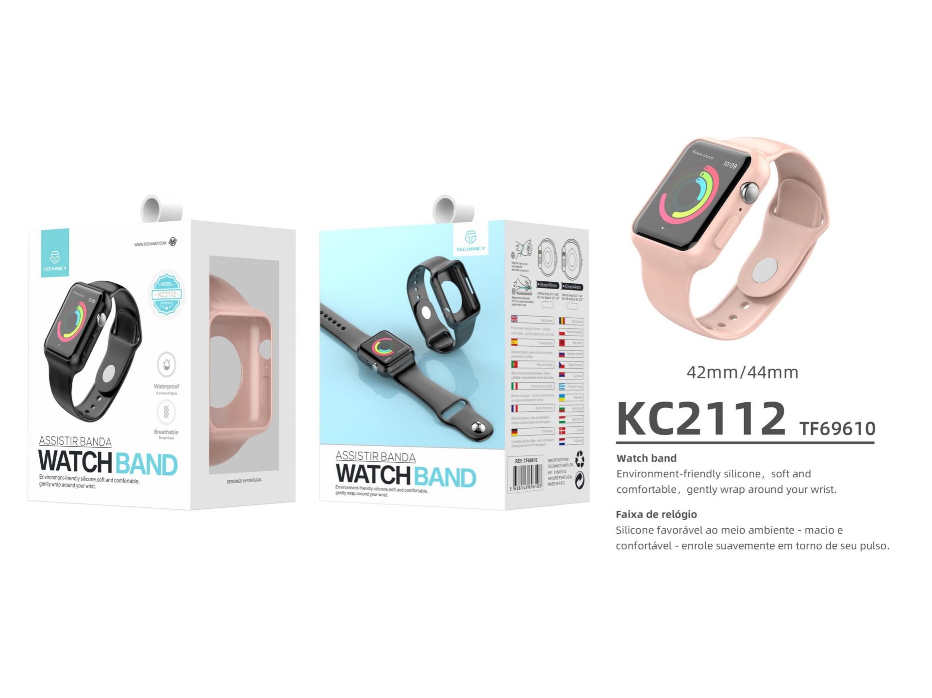 Silicona Bracciale Iwatch 42-44Mm Rosa Silicona Bracciale Iwatch 42-44Mm Rosa