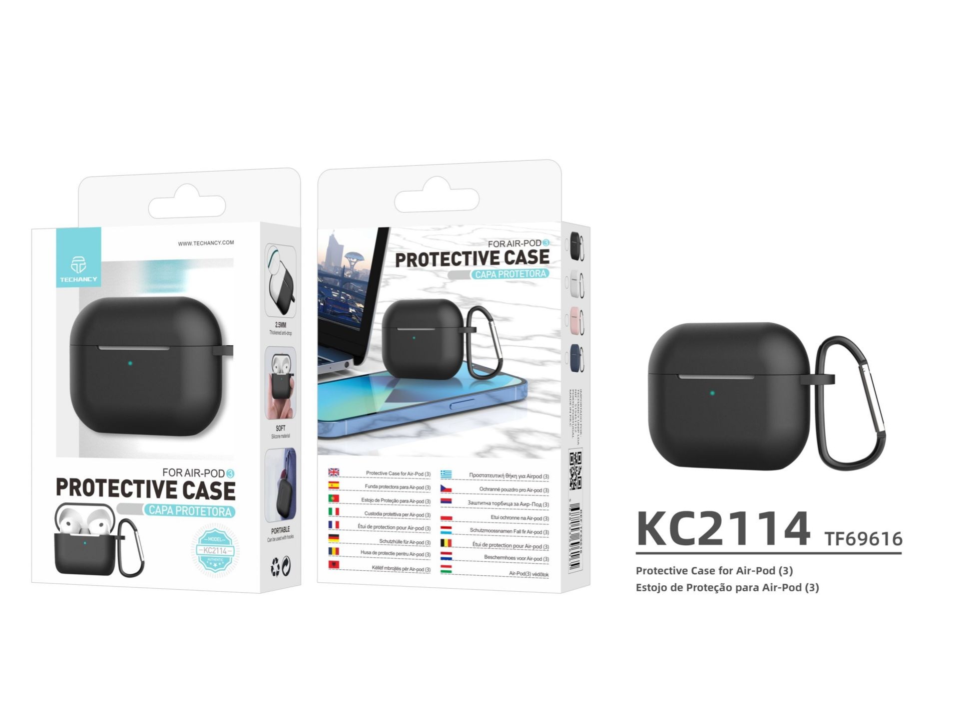 Silicone Case Airpod Generation3 2.5Mm Black