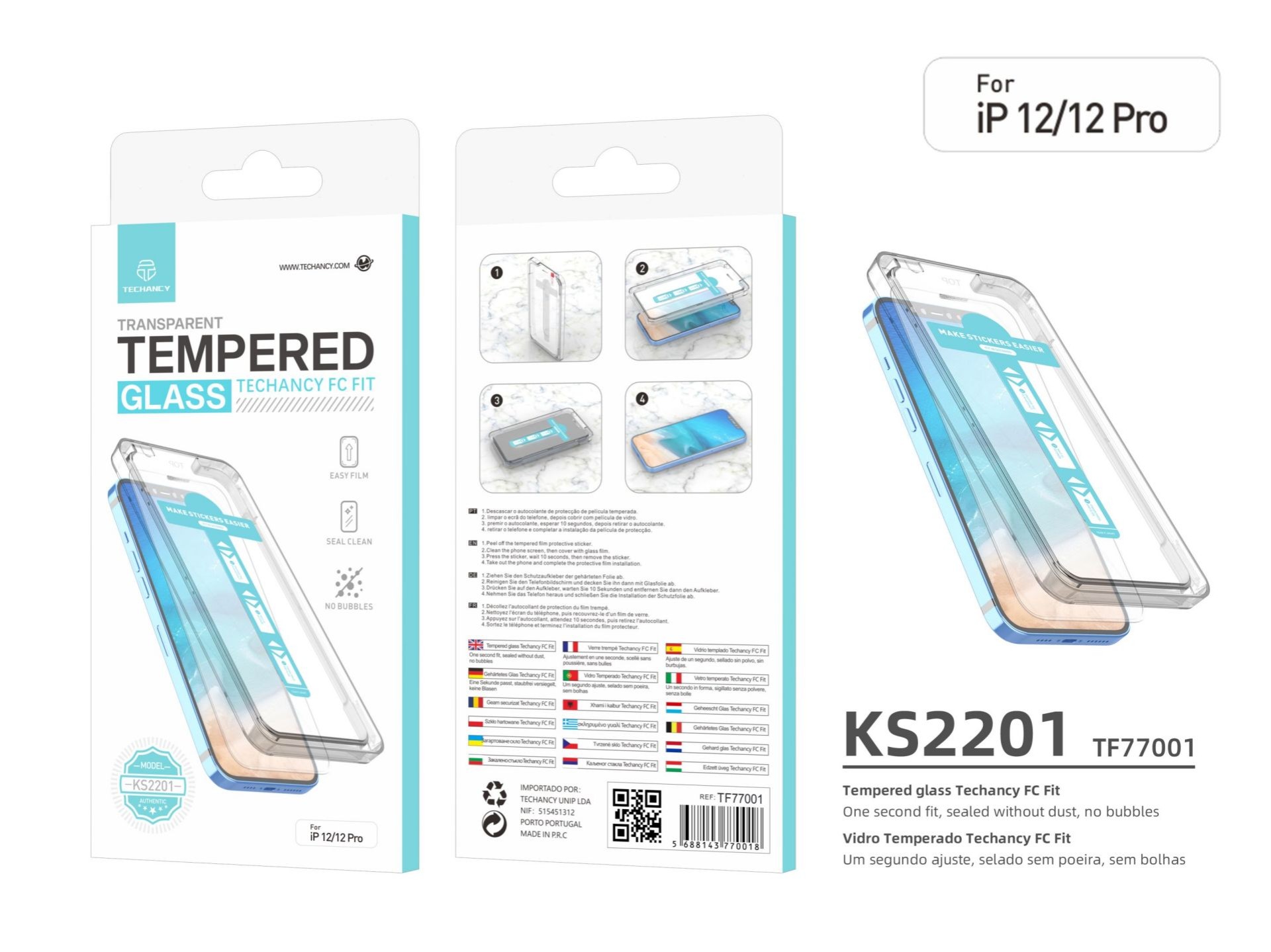 Pellicola temperata Easy Fit iPhone 12/12PRO Pellicola temperata Easy Fit iPhone 12/12PRO