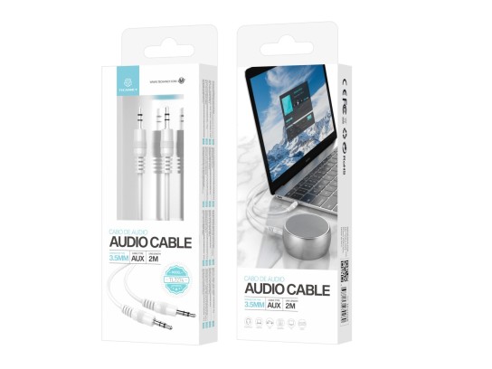 Audio Cable Pvc Od3.0 2M White Audio Cable Pvc Od3.0 2M White