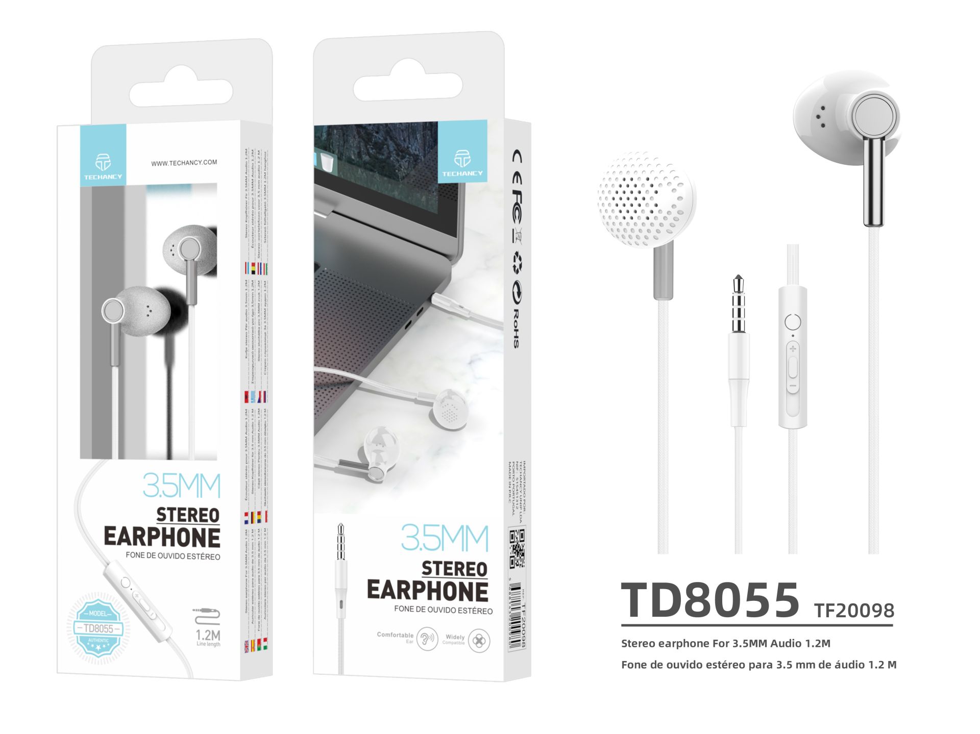 Cuffie a 3,5 porte Bianco Cuffie a 3,5 porte Bianco