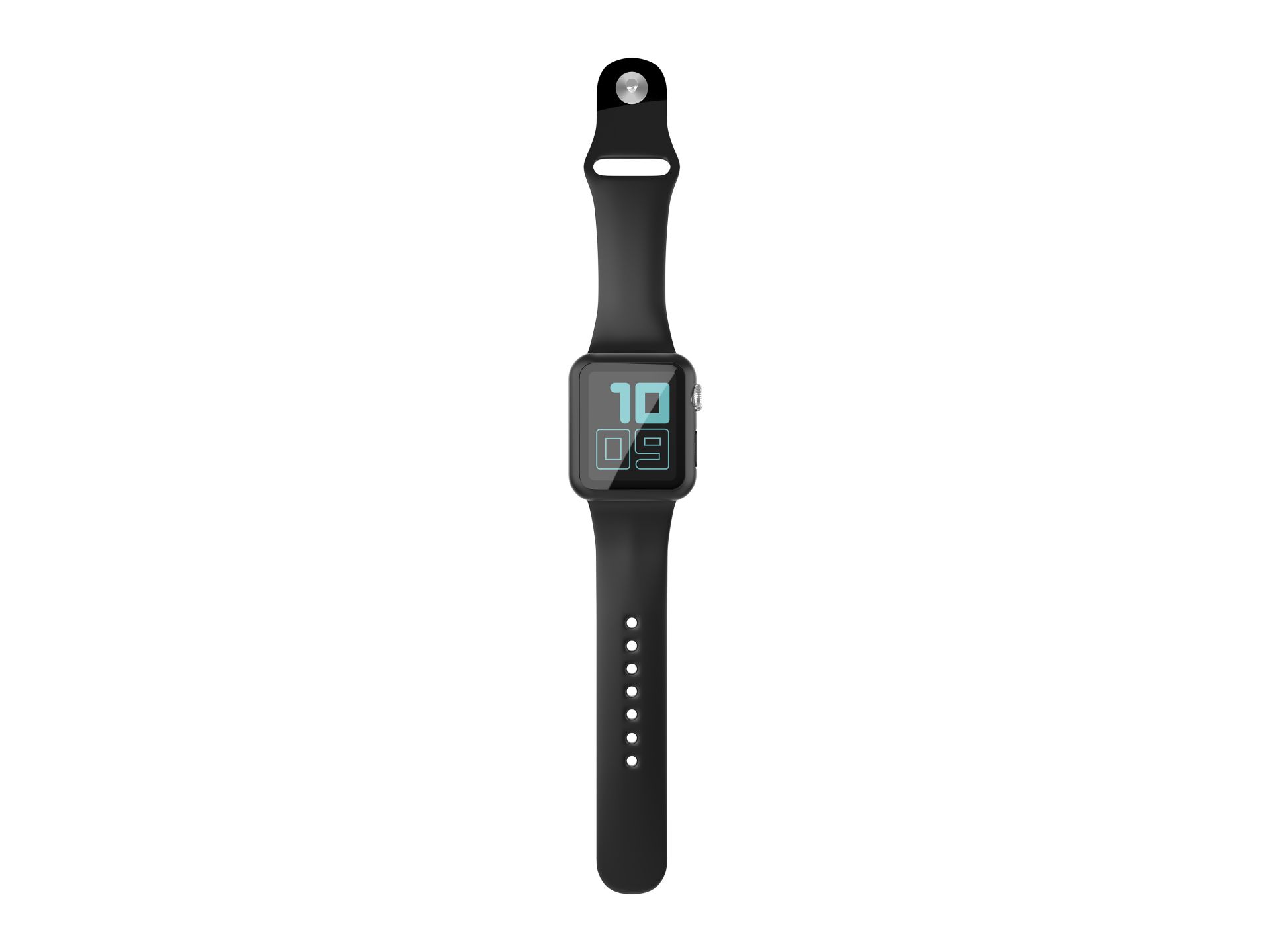 Silicone Bracelet And Case For Iwatch 44Mm Black Silicone Bracelet And Case For Iwatch 44Mm Black