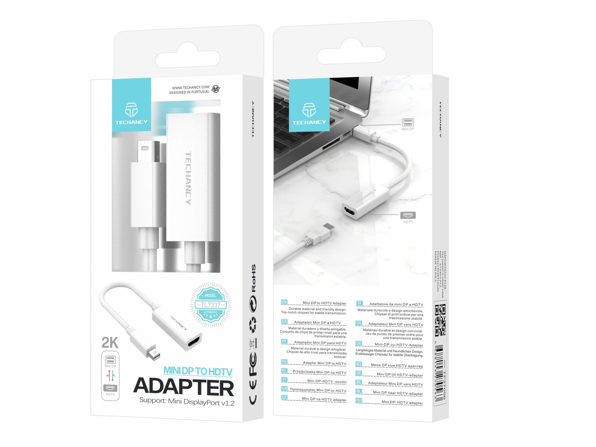 Mini Dp zu Hdtv 2K Video Adapter Kabel Weiß Mini Dp zu Hdtv 2K Video Adapter Kabel Weiß