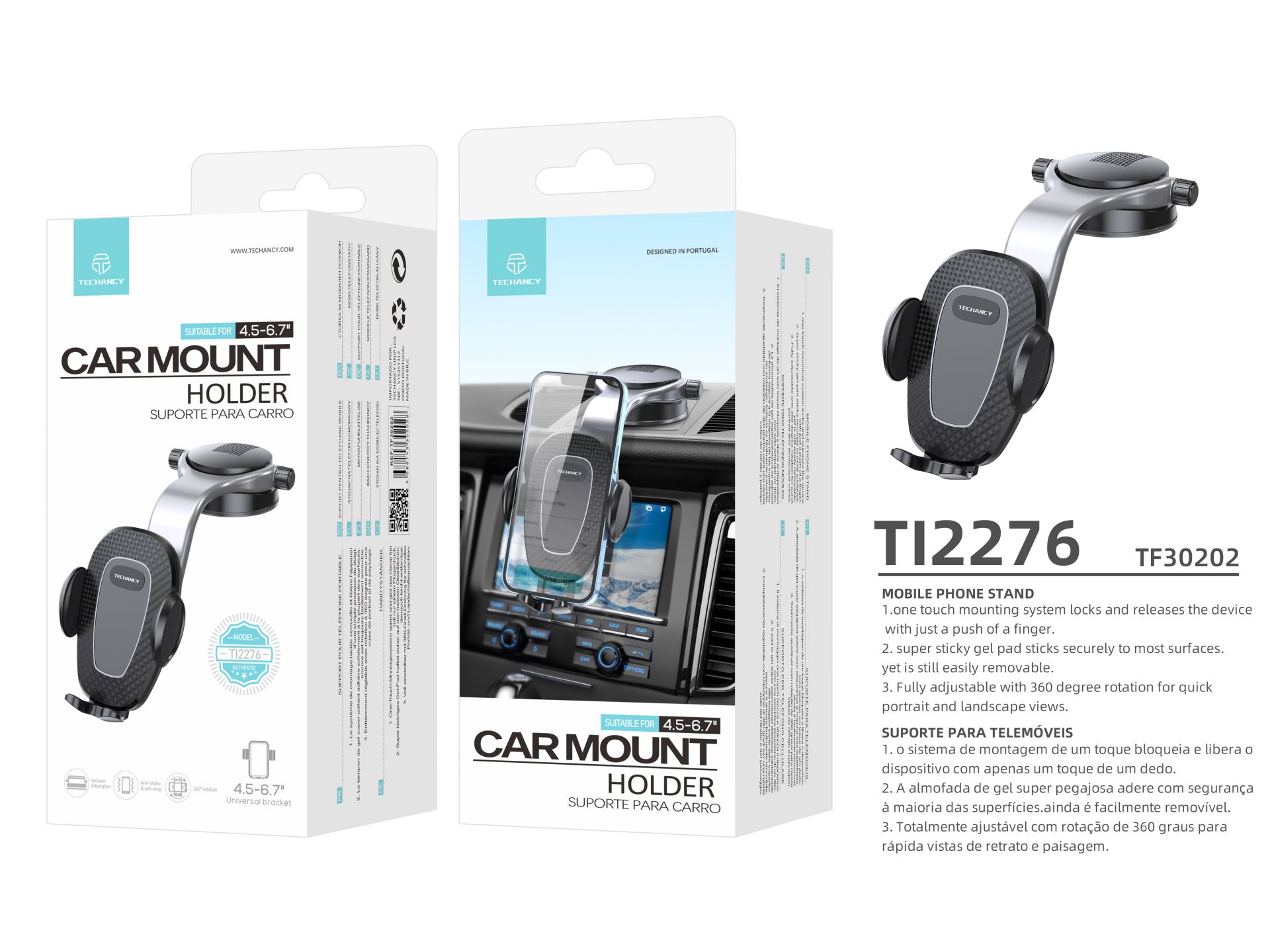 Supporto universale per auto nero Supporto universale per auto nero