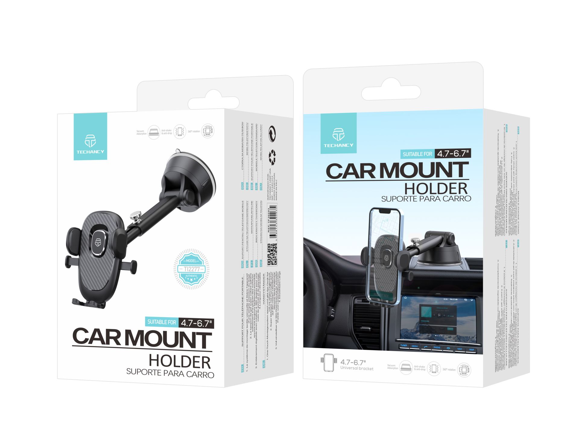 Supporto universale per auto nero Supporto universale per auto nero