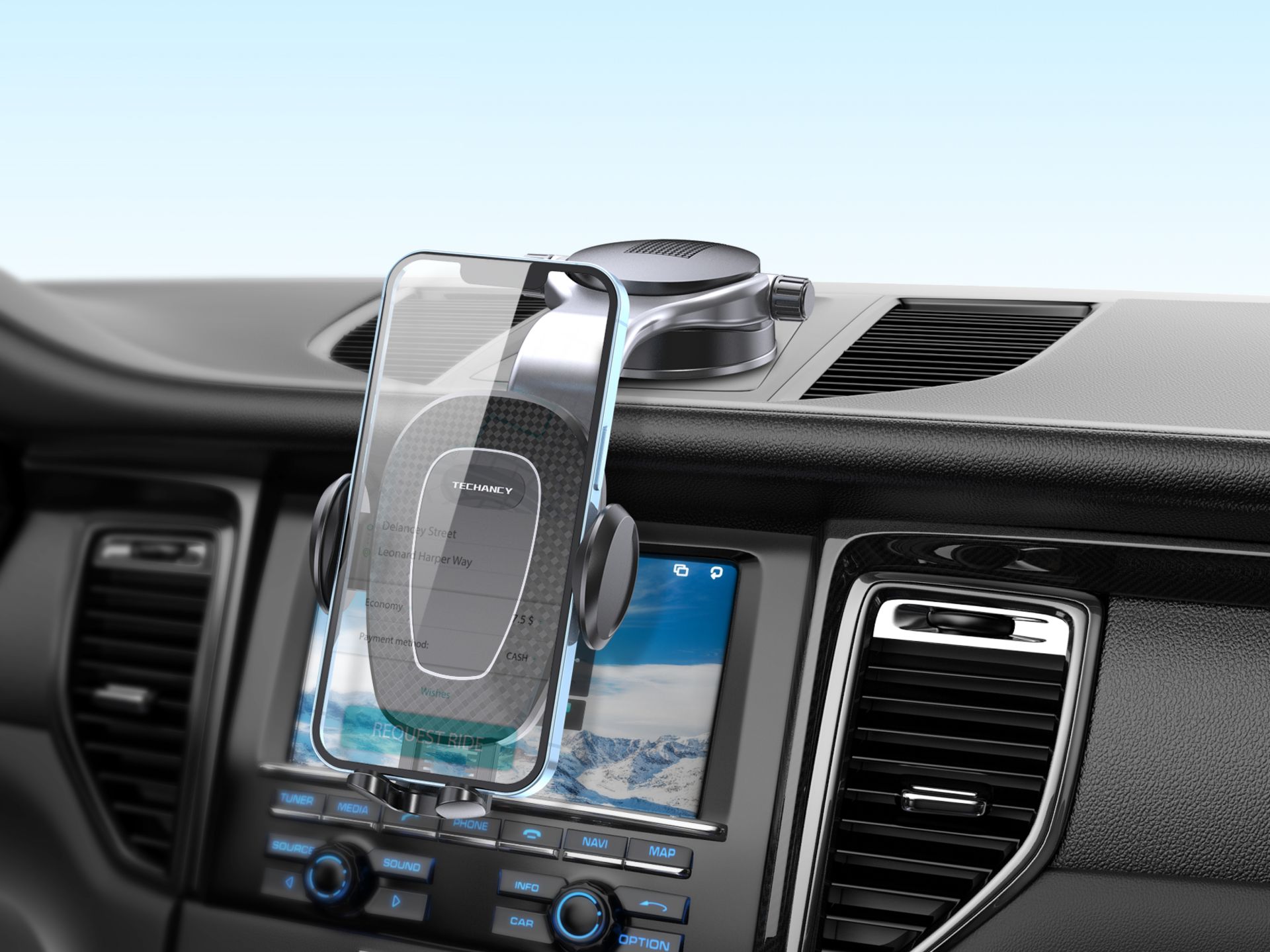 Supporto universale per auto nero Supporto universale per auto nero