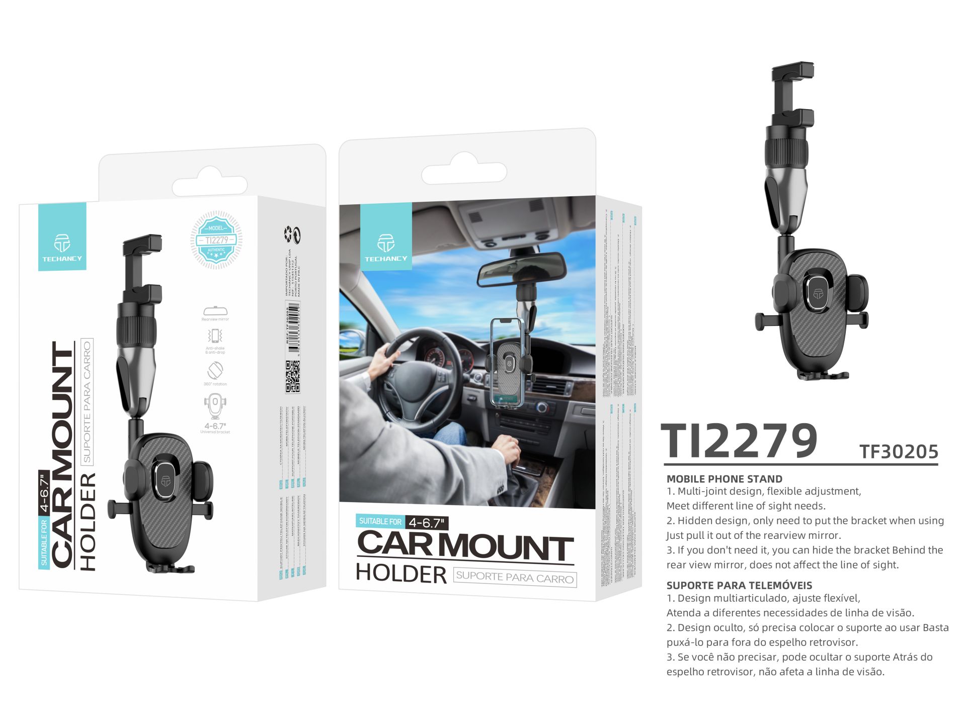 Supporto universale per auto nero Supporto universale per auto nero