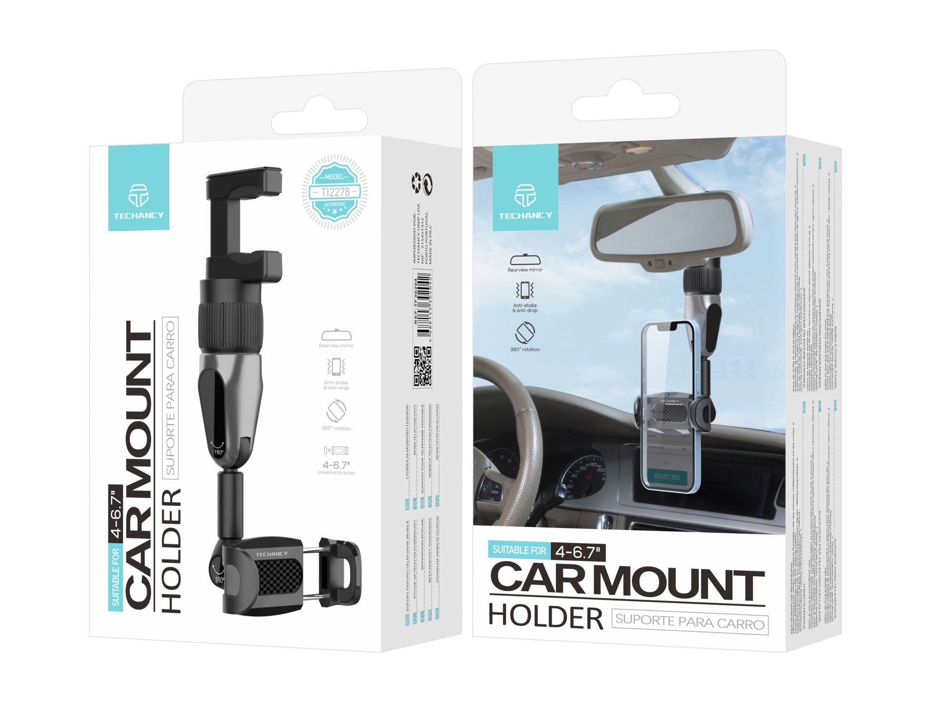Supporto universale per auto nero Supporto universale per auto nero