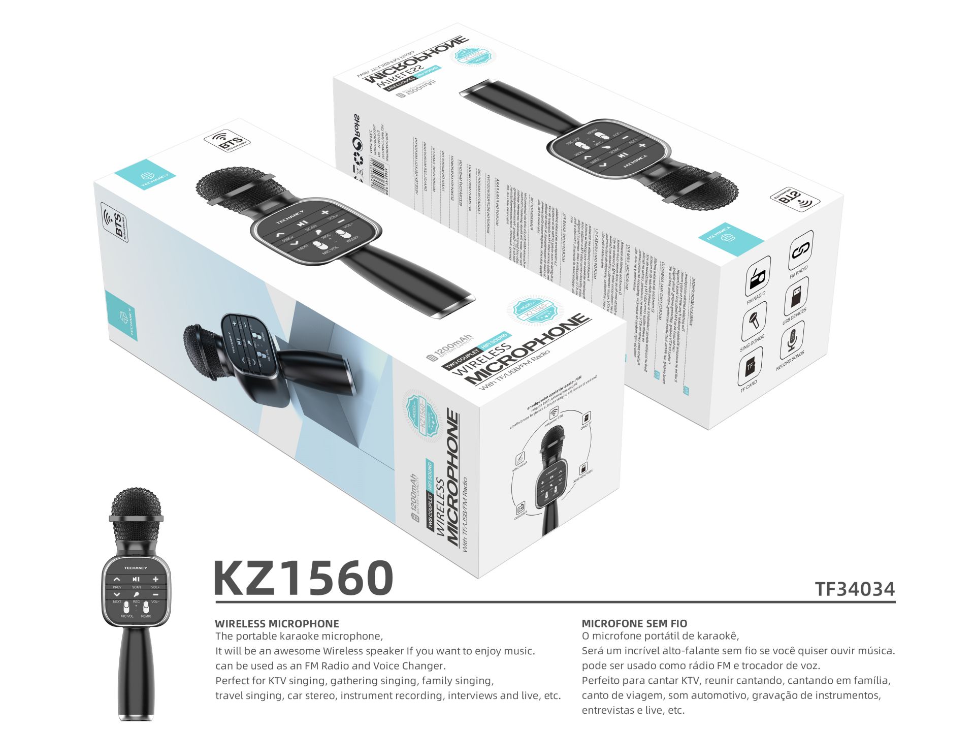 Bluetooth Microphone Dss Black Bluetooth Microphone Dss Black