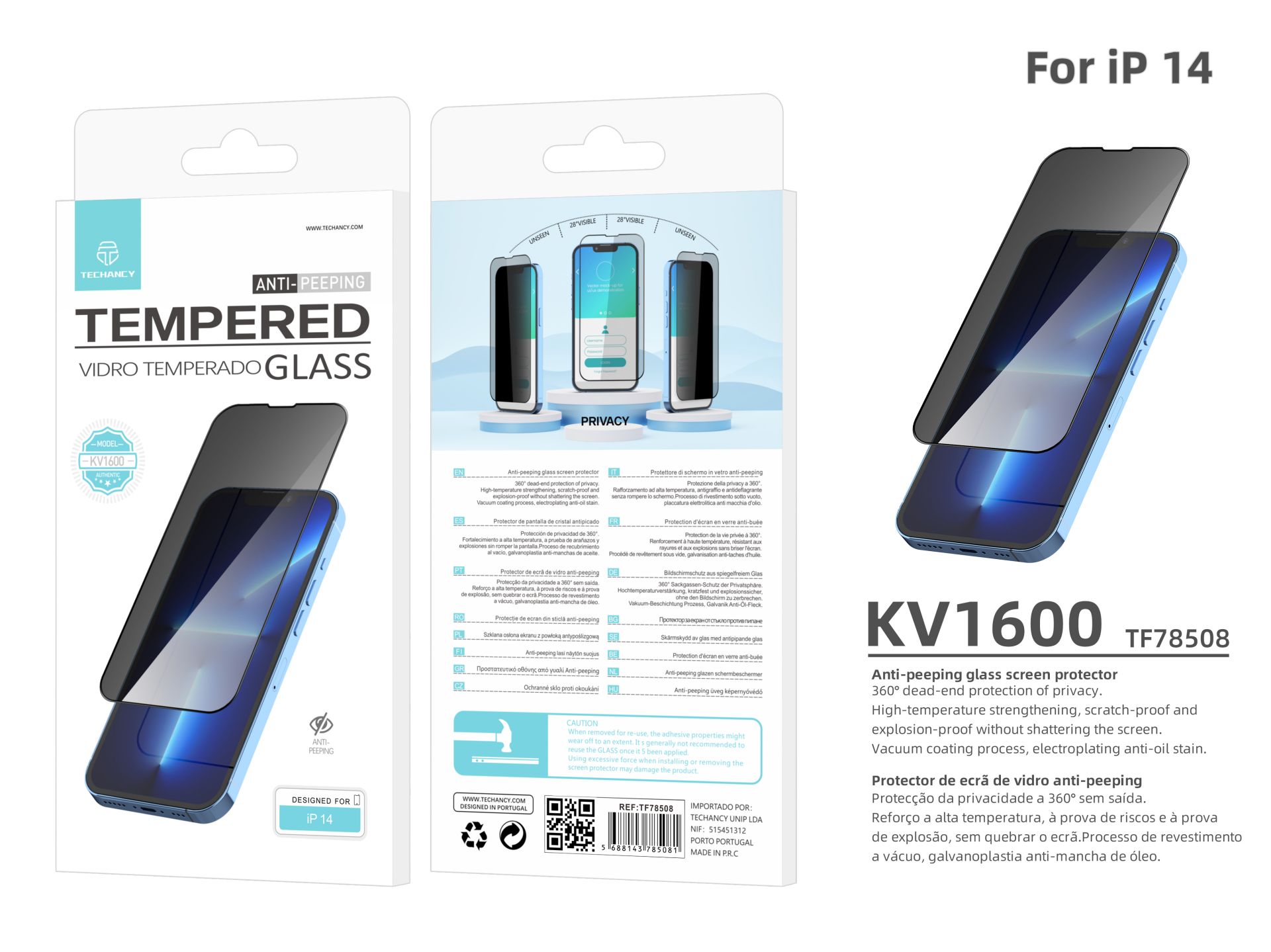 Premium privacy glass pellicle pour Ip 14 Premium privacy glass pellicle pour Ip 14
