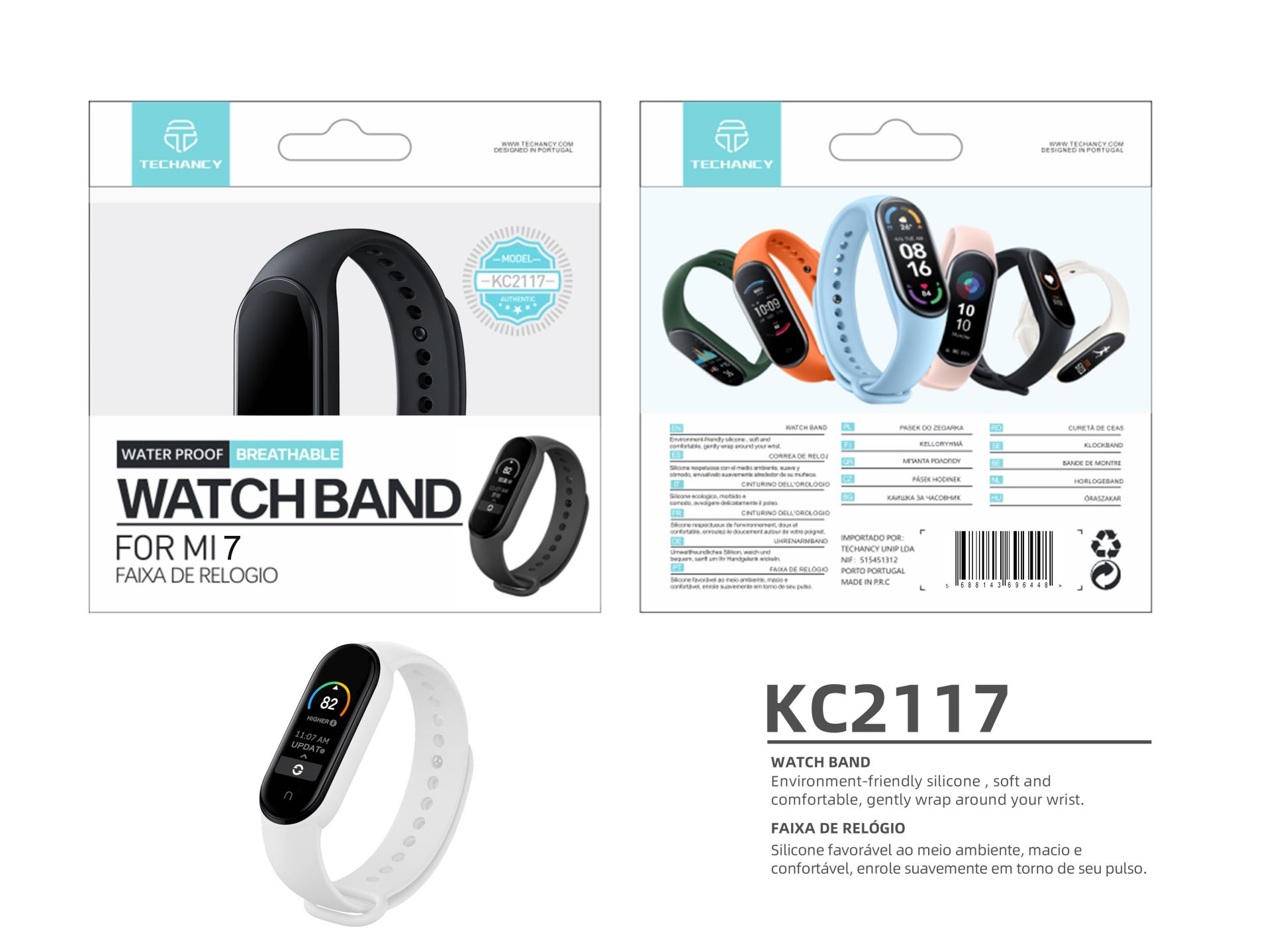 Pulseira De Silicone Mi7 Branco Pulseira De Silicone Mi7 Branco