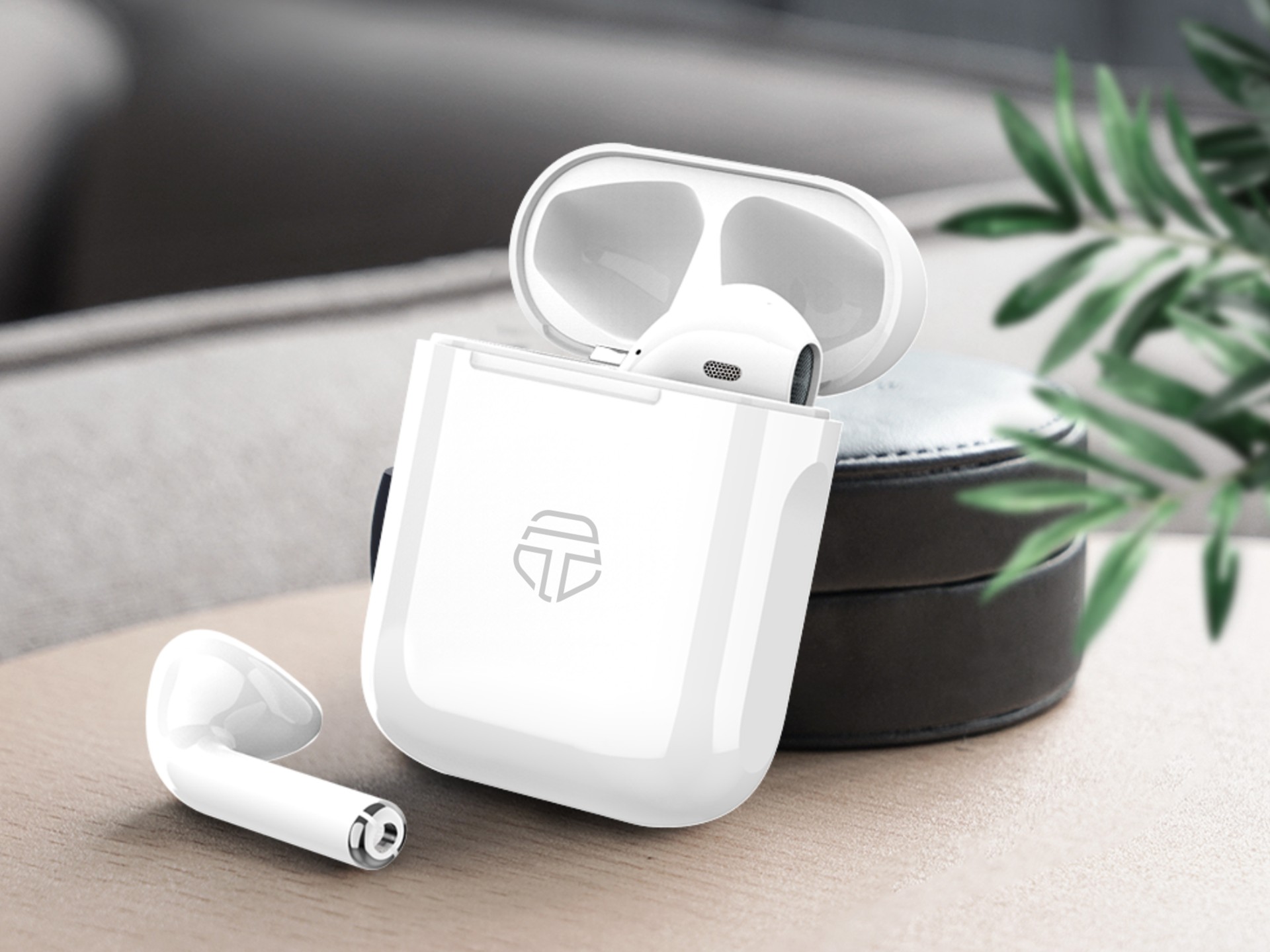 Auriculares Tws Bluetooth Alto Perfil Branco Auriculares Tws Bluetooth Alto Perfil Branco