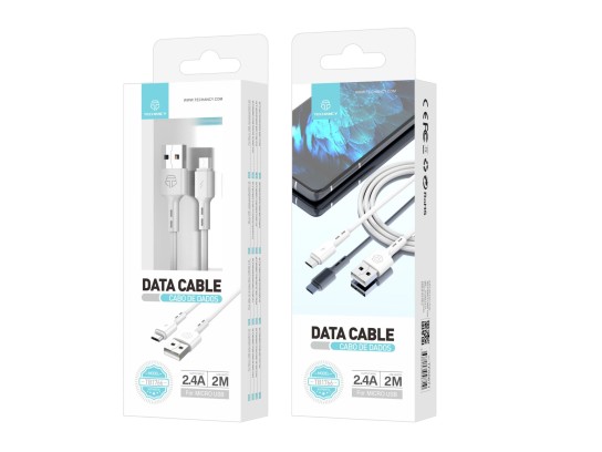 Cavo dati di alta qualità Micro Usb Bianco 2M 2.4A Cavo dati di alta qualità Micro Usb Bianco 2M 2.4A