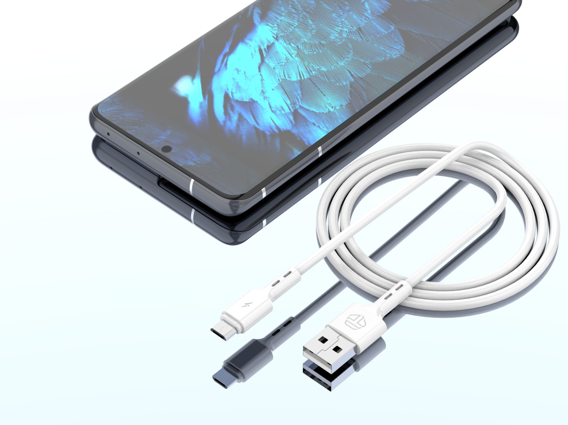 Cavo dati di alta qualità Micro Usb Bianco 2M 2.4A Cavo dati di alta qualità Micro Usb Bianco 2M 2.4A