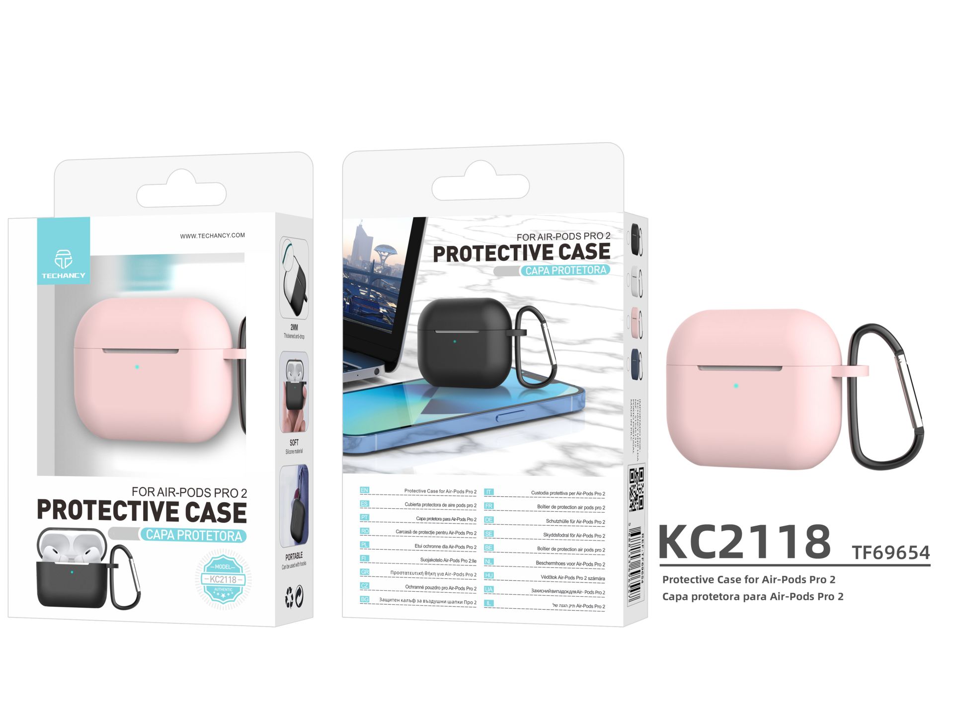 Capa Silicone Para Airpod Pro 2 Rosa Capa Silicone Para Airpod Pro 2 Rosa