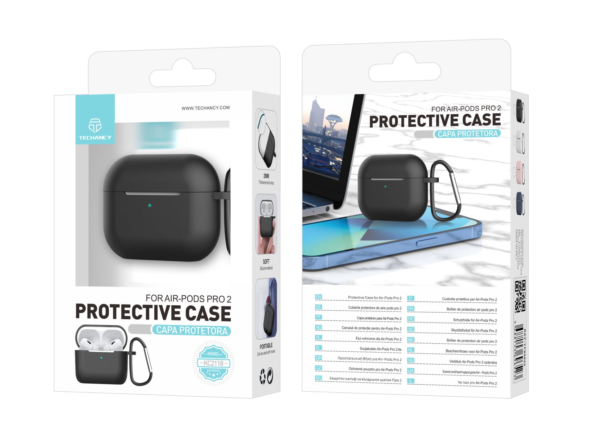 Etui Silicone Pour Airpod Pro 2 Noir Etui Silicone Pour Airpod Pro 2 Noir