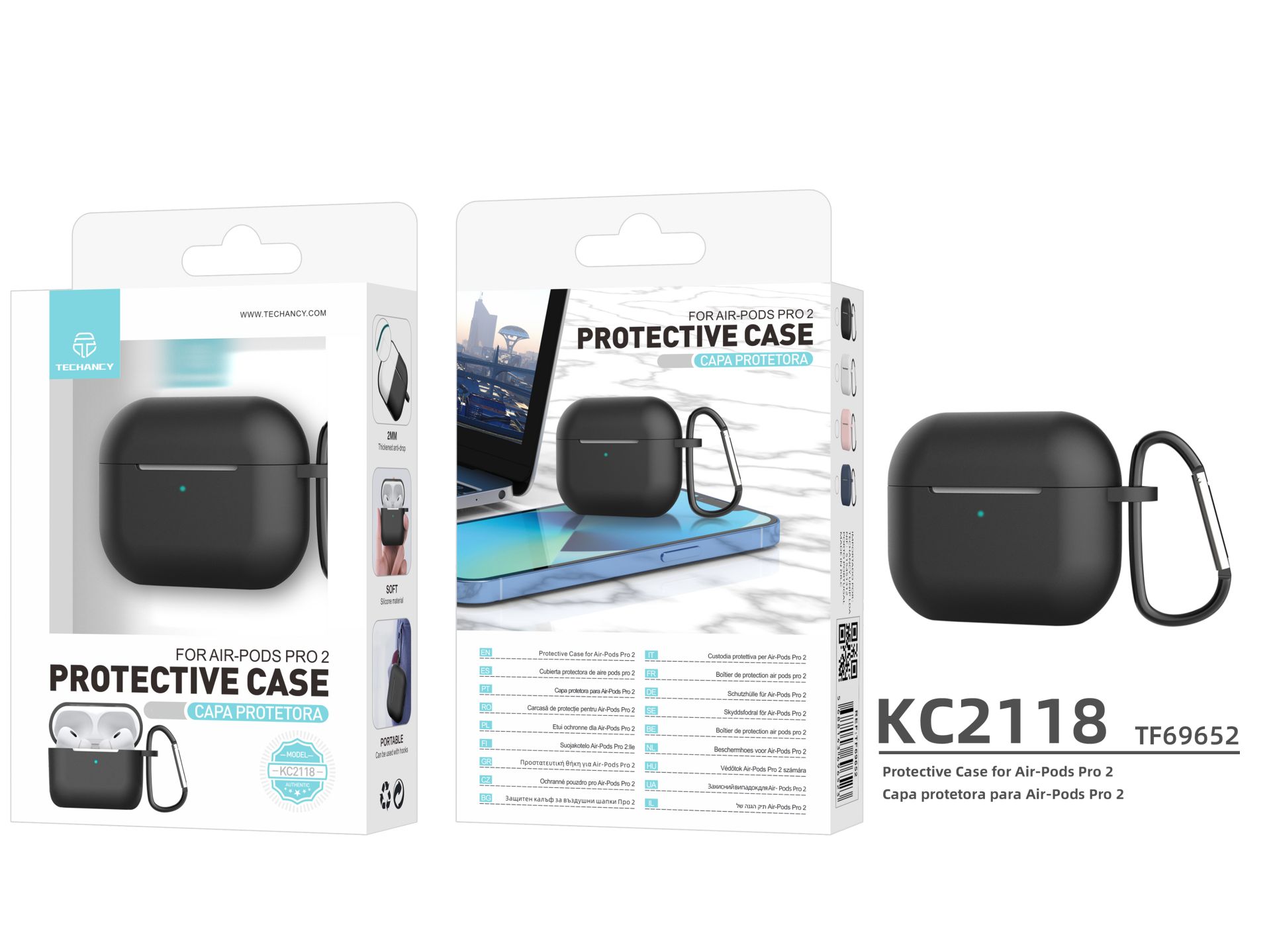 Etui Silicone Pour Airpod Pro 2 Noir Etui Silicone Pour Airpod Pro 2 Noir