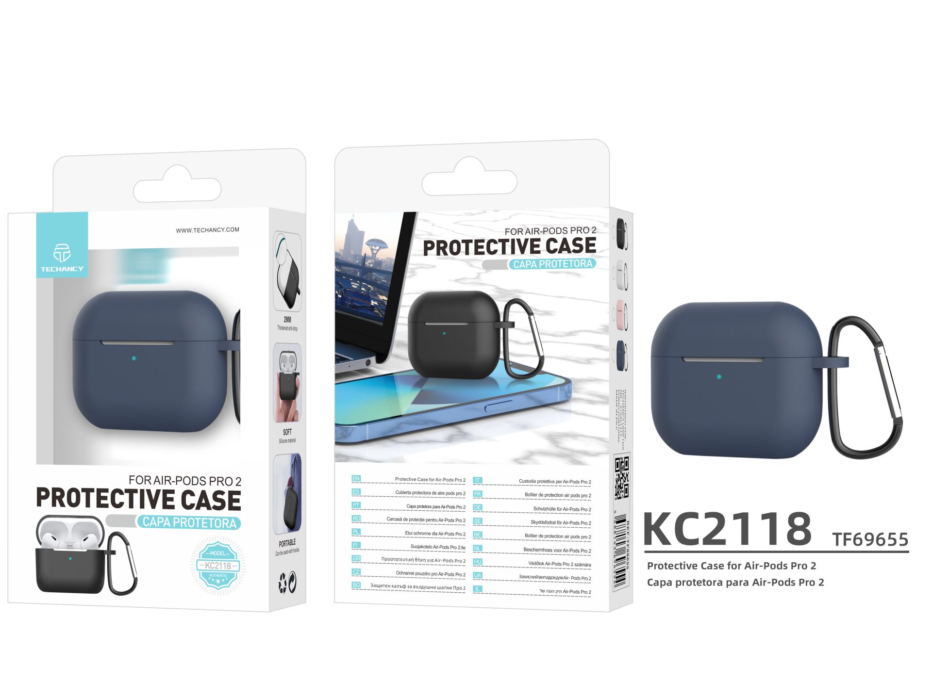 Silicone Case For Airpod Pro 2 Blue Silicone Case For Airpod Pro 2 Blue