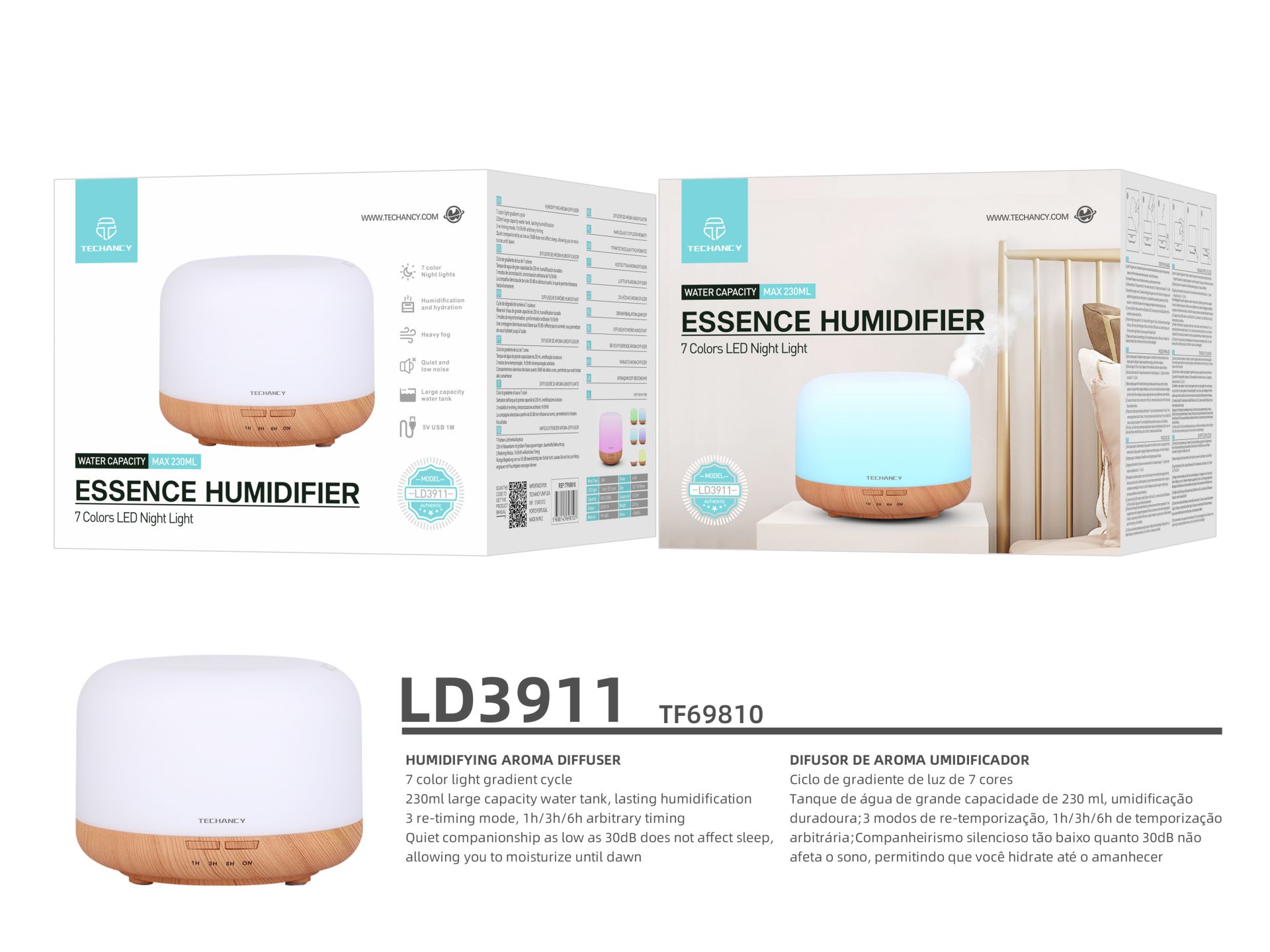 Diffuseur d'ar�mes 69810 Couleur Blanc+Bois