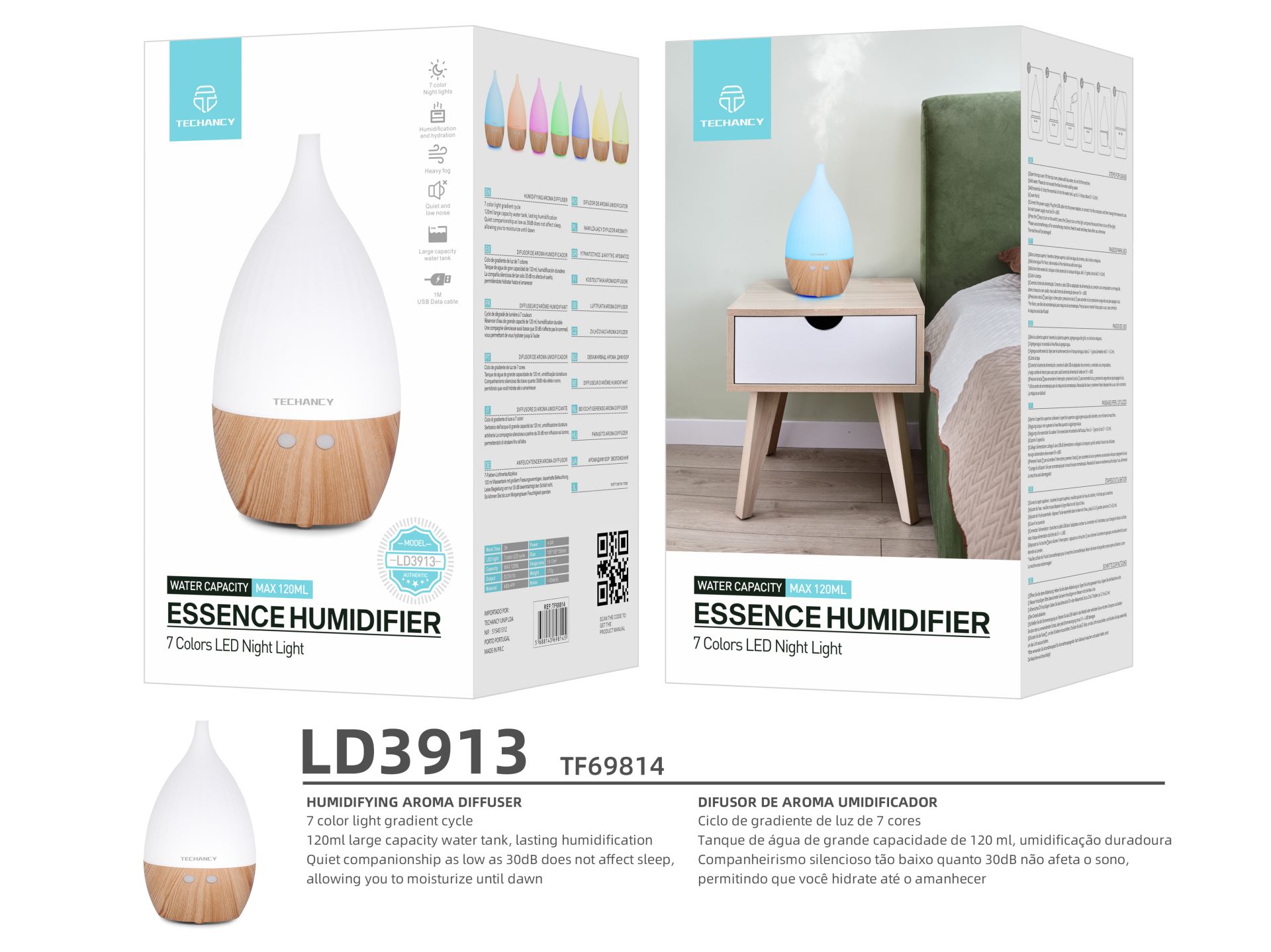 Diffuseur d'arômes 69814 Couleur White+Wood Diffuseur d'arômes 69814 Couleur White+Wood