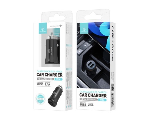 Cargador de coche 2.4A 2USB negro Cargador de coche 2.4A 2USB negro