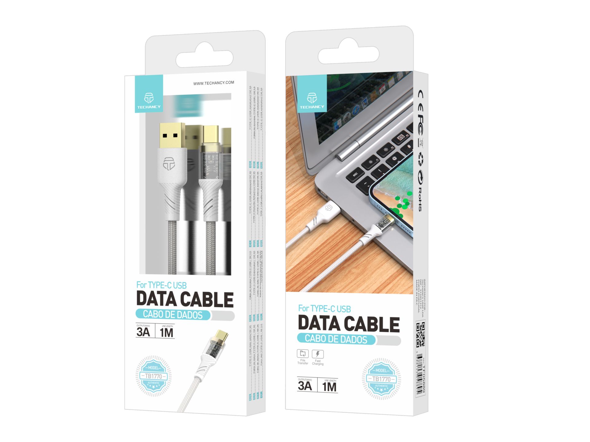 J18 Datenkabel Typ-C 1M 3A Weiß J18 Datenkabel Typ-C 1M 3A Weiß