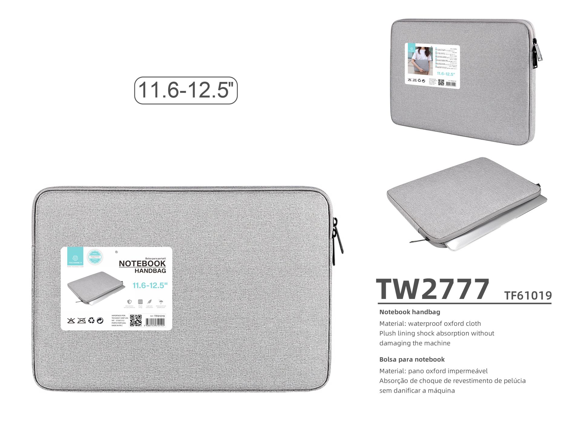 Sacoche d'ordinateur urbaine universelle 11.6/12.5* Gris Sacoche d'ordinateur urbaine universelle 11.6/12.5* Gris