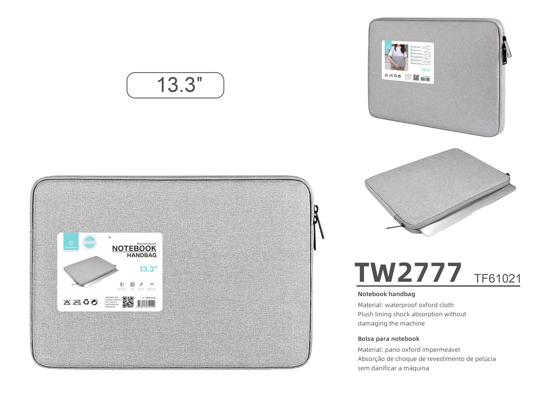 Borsa porta computer universale Urban 13.3* grigio Borsa porta computer universale Urban 13.3* grigio