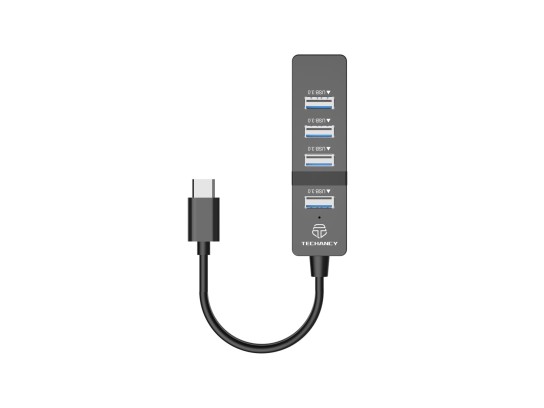 Hub Usb-C3.0 con 4 porte Usb3.0 nero Hub Usb-C3.0 con 4 porte Usb3.0 nero