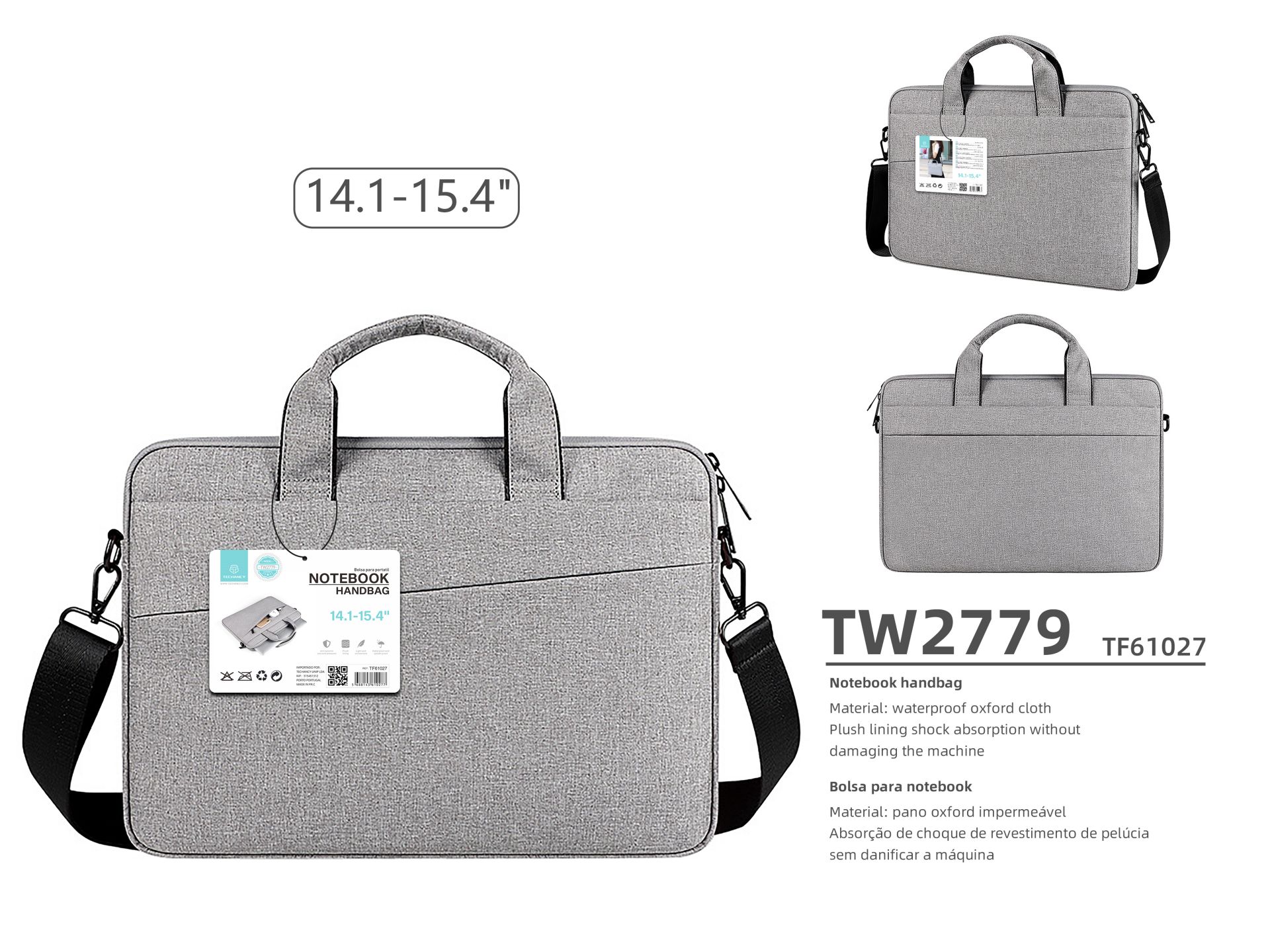 Sac d'ordinateur universel décontracté Toploader 14.1/15.4* Gris Sac d'ordinateur universel décontracté Toploader 14.1/15.4* Gris