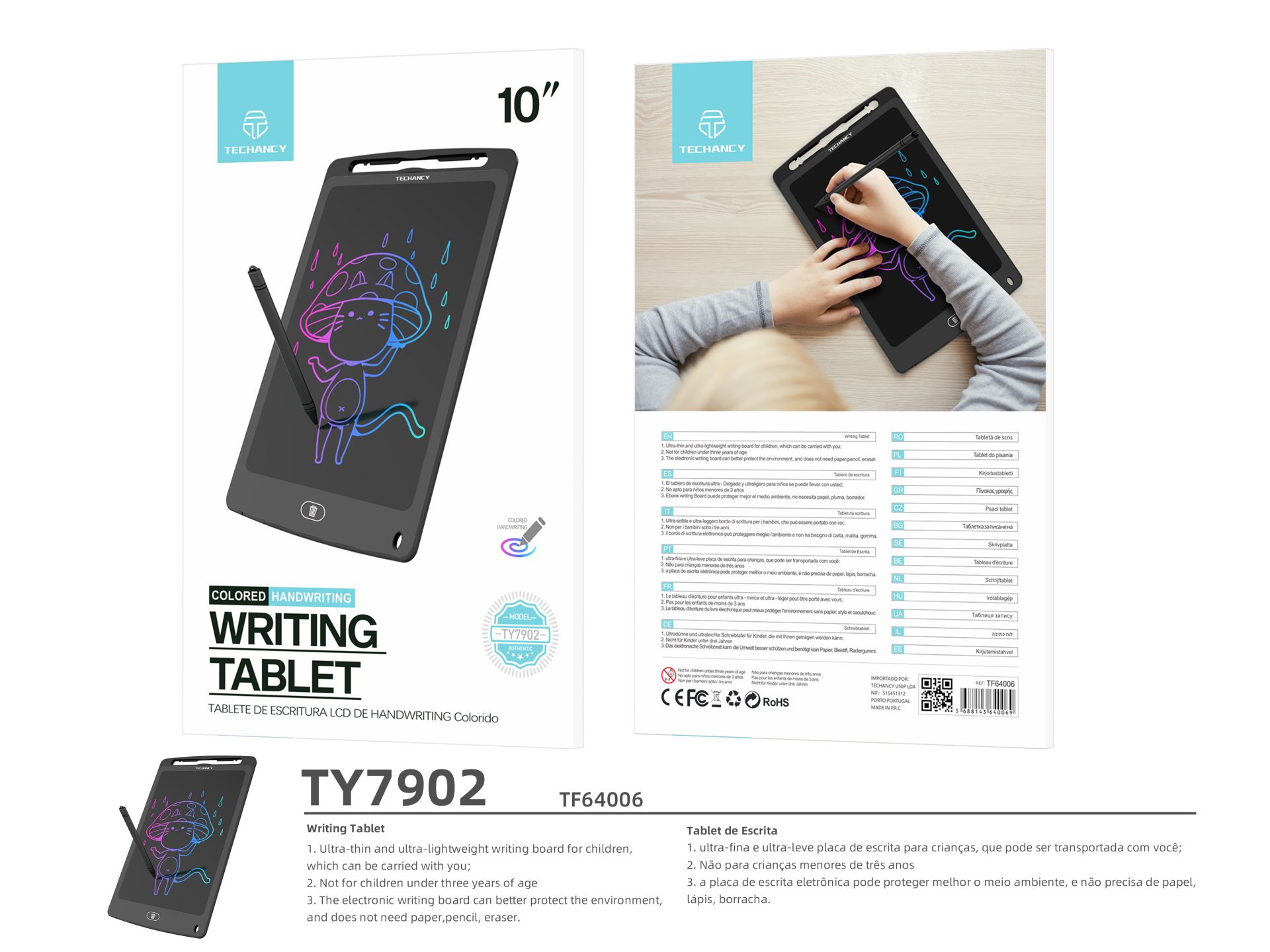 Tablet de Desenho Core Lcd Writing 10 Schwarz Tablet de Desenho Core Lcd Writing 10 Schwarz