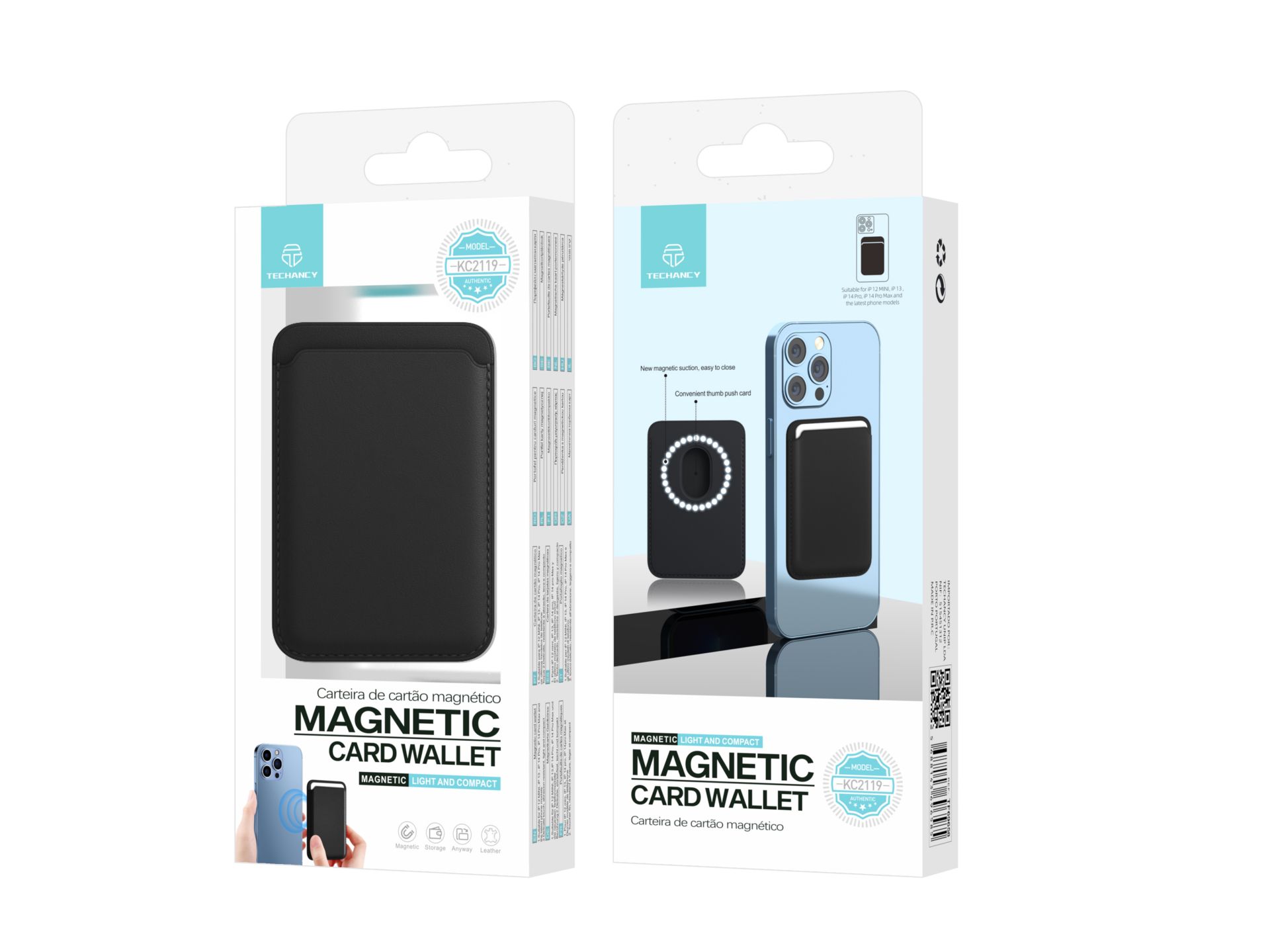 Magnetic Wallet For Ip 12/13/14 Black Magnetic Wallet For Ip 12/13/14 Black