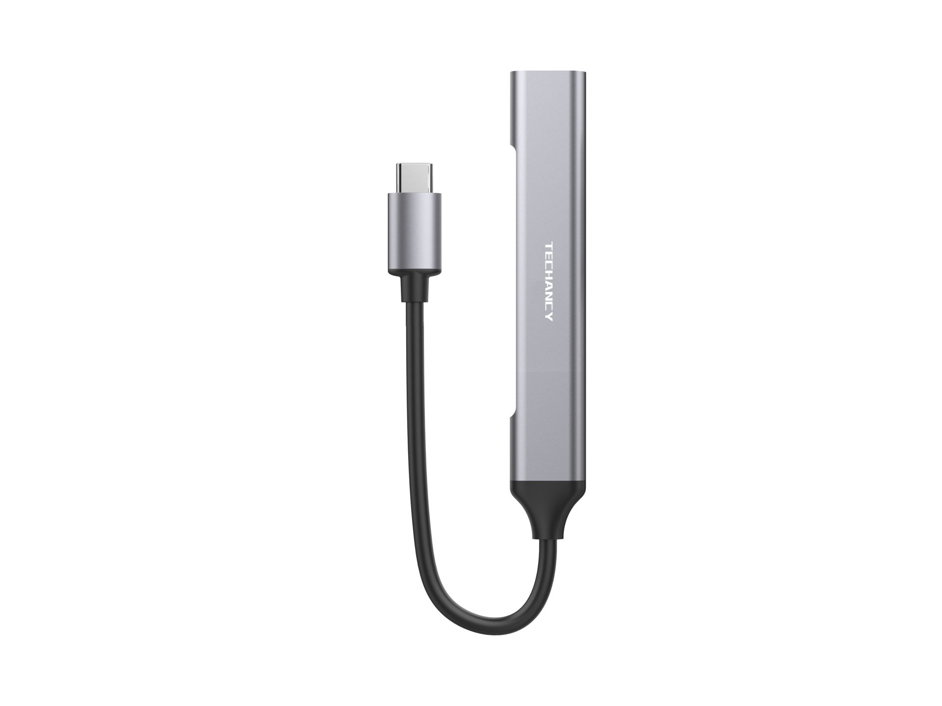 Hub Usb-C 3.0 Com 4 Portas Usb Cinza Hub Usb-C 3.0 Com 4 Portas Usb Cinza