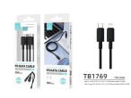 Cable USB de 30 W de Tipo-C a Lightning negro 1M