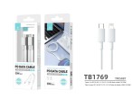 Cable USB de 30 W de tipo C a Lightning blanco 1 m