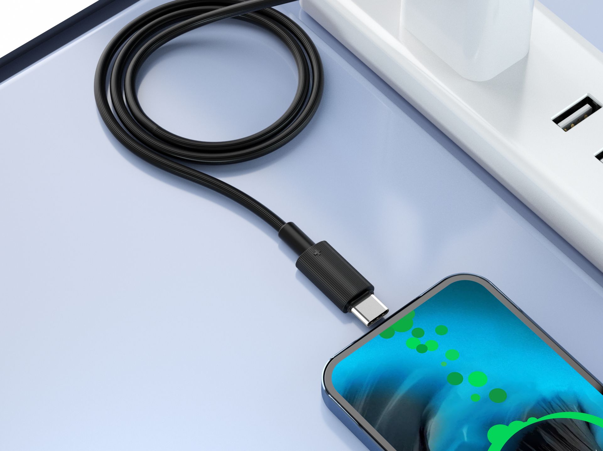 60W Typ-C zu Typ-C USB Kabel 1M Schwarz 60W Typ-C zu Typ-C USB Kabel 1M Schwarz