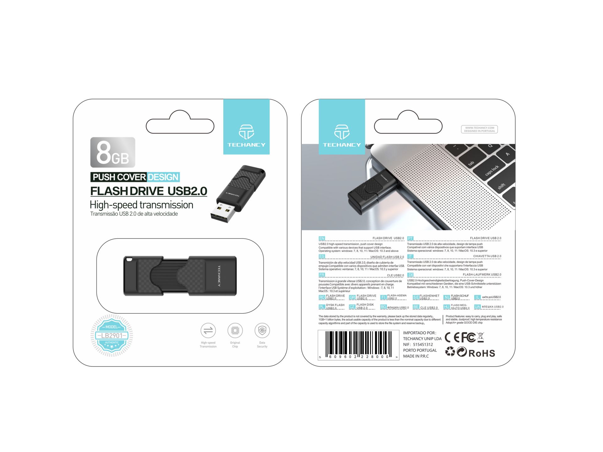 USB-Flash-Laufwerk 8Gb Usb 2.0 Schwarz USB-Flash-Laufwerk 8Gb Usb 2.0 Schwarz