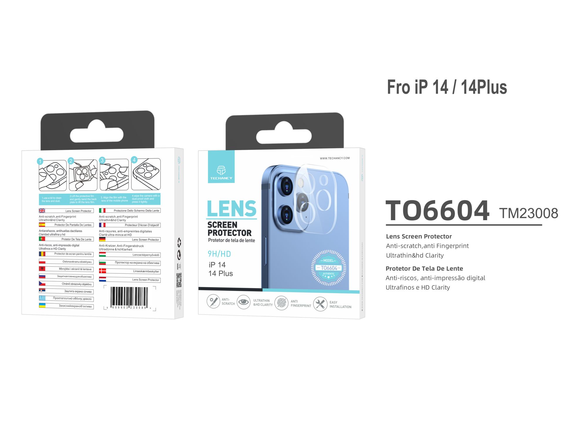 Pel�cula protectora de lente para Iphone 14/14Plus