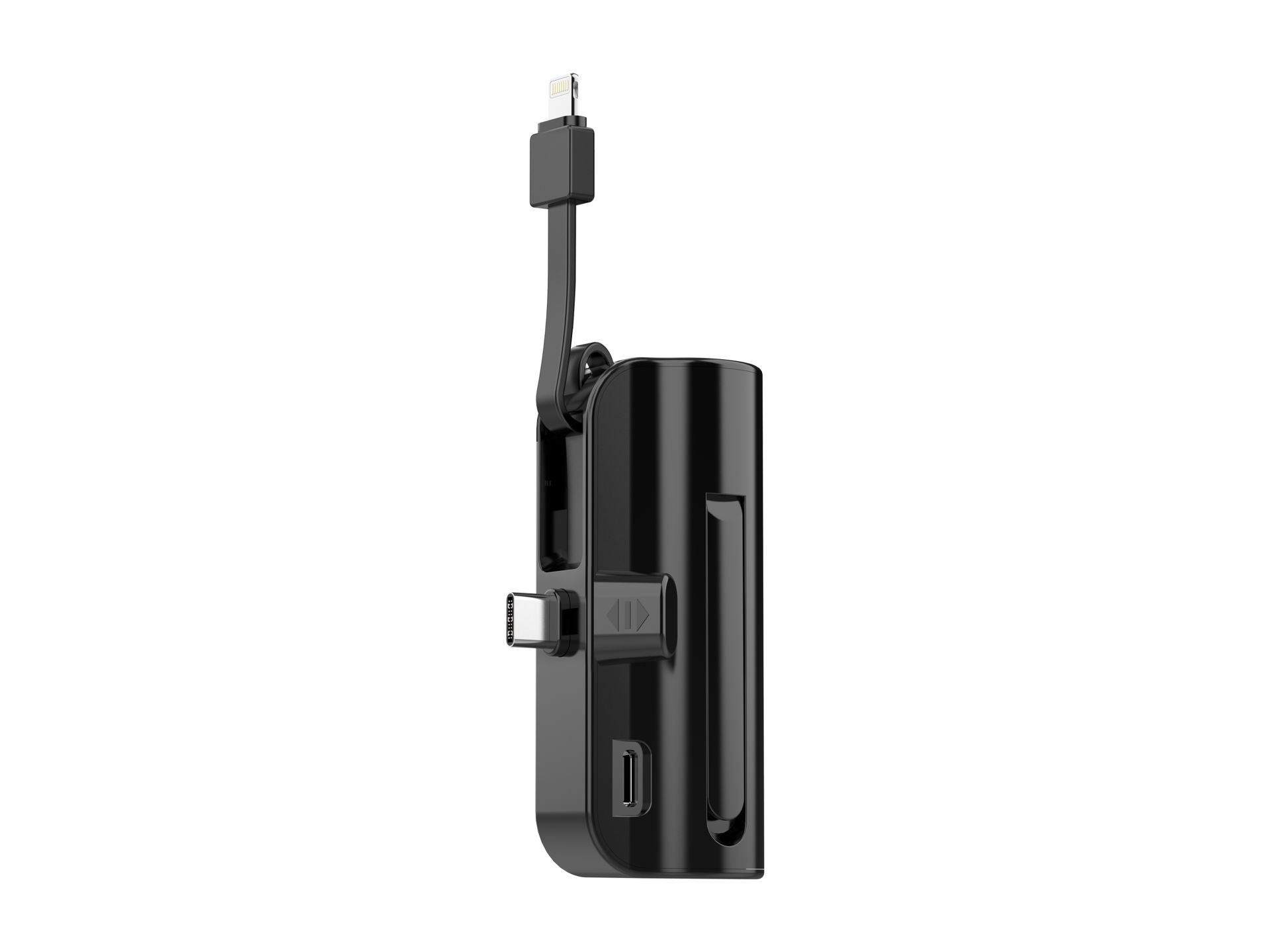 Power Bank 5000Mah Portable Avec Câble Noir Power Bank 5000Mah Portable Avec Câble Noir