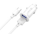 Car Charger  Type-C 2Usb 2.4A White