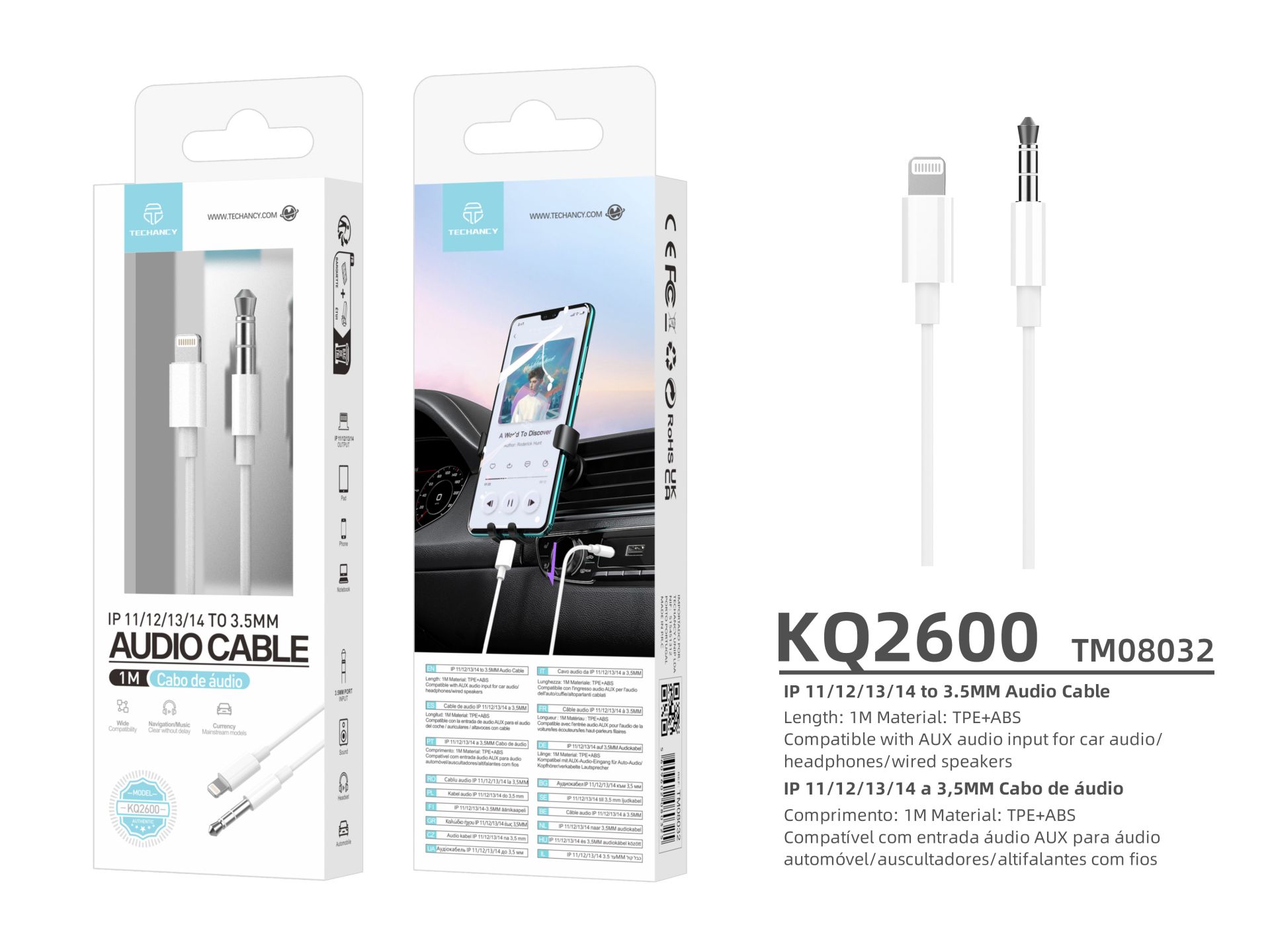 Auxiliary Cable Compatible With Iphone?Stereo Audio Lightning To 3.5Mm Auxiliary Cable Compatible With Iphone?Stereo Audio Lightning To 3.5Mm