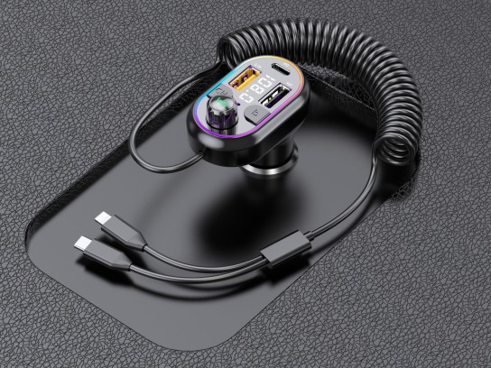 Bluetooth Adapter for Car, Car Bluetooth FM Transmitter, 9 RGB