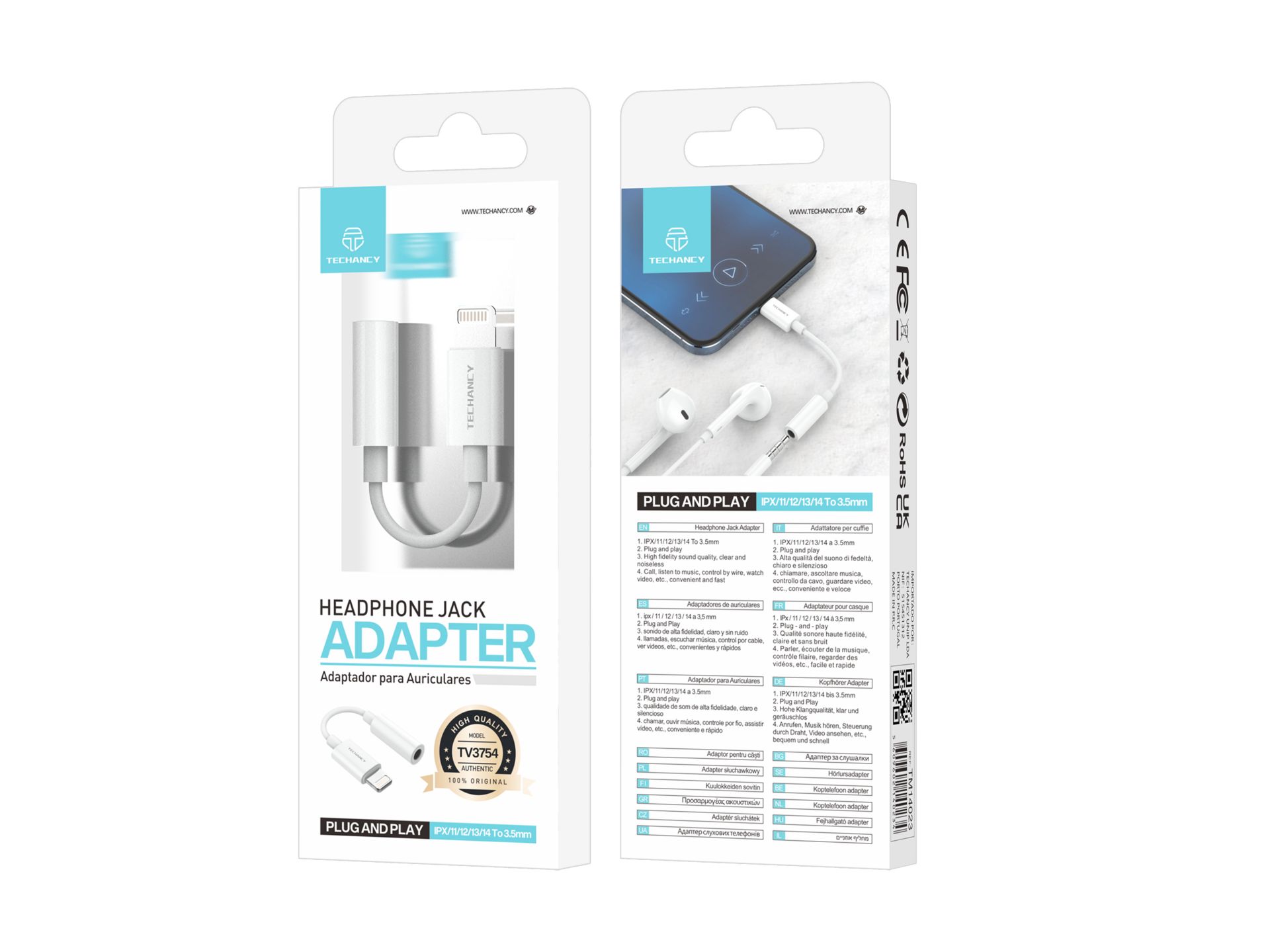 Adattatore auricolare da Lightning a 3,5 mm compatibile con Iphone Adattatore auricolare da Lightning a 3,5 mm compatibile con Iphone