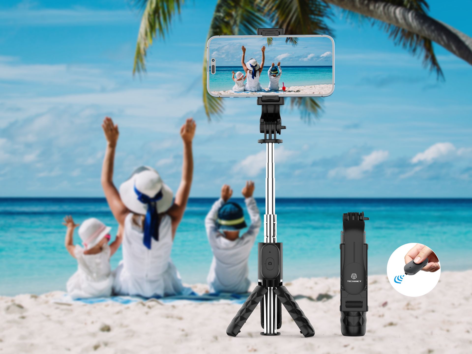 Mini Selfie Stick Tripe,3 Em 1 Extensivel Com Bluetooth Controlo Remoto Preto Mini Selfie Stick Tripe,3 Em 1 Extensivel Com Bluetooth Controlo Remoto Preto