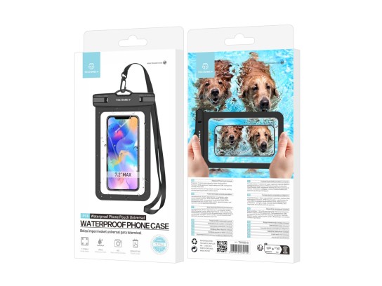 Capa Bolsa Telemovel Impermeavel Universal Para Xiaomi Iphone Samsung Etc 7.2 Preto Capa Bolsa Telemovel Impermeavel Universal Para Xiaomi Iphone Samsung Etc 7.2 Preto