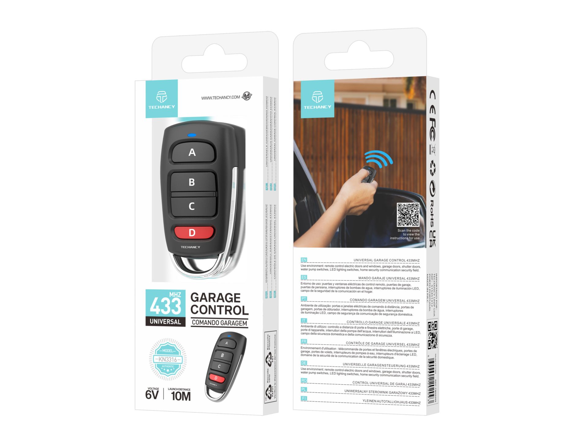 Apriporta universale per garage compatibile con le frequenze di 433Mhz Apriporta universale per garage compatibile con le frequenze di 433Mhz