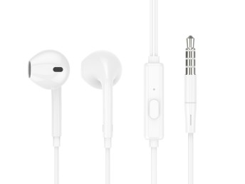 Earphone Cable With 3.5Mm White,Compatible For Tablet ,Ipad, Ipod ,Huawei,Samsung Etc