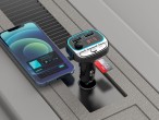 Transmisor Bluetooth para coche,Reproductor Mp3 manos libres inalmbrico Negro