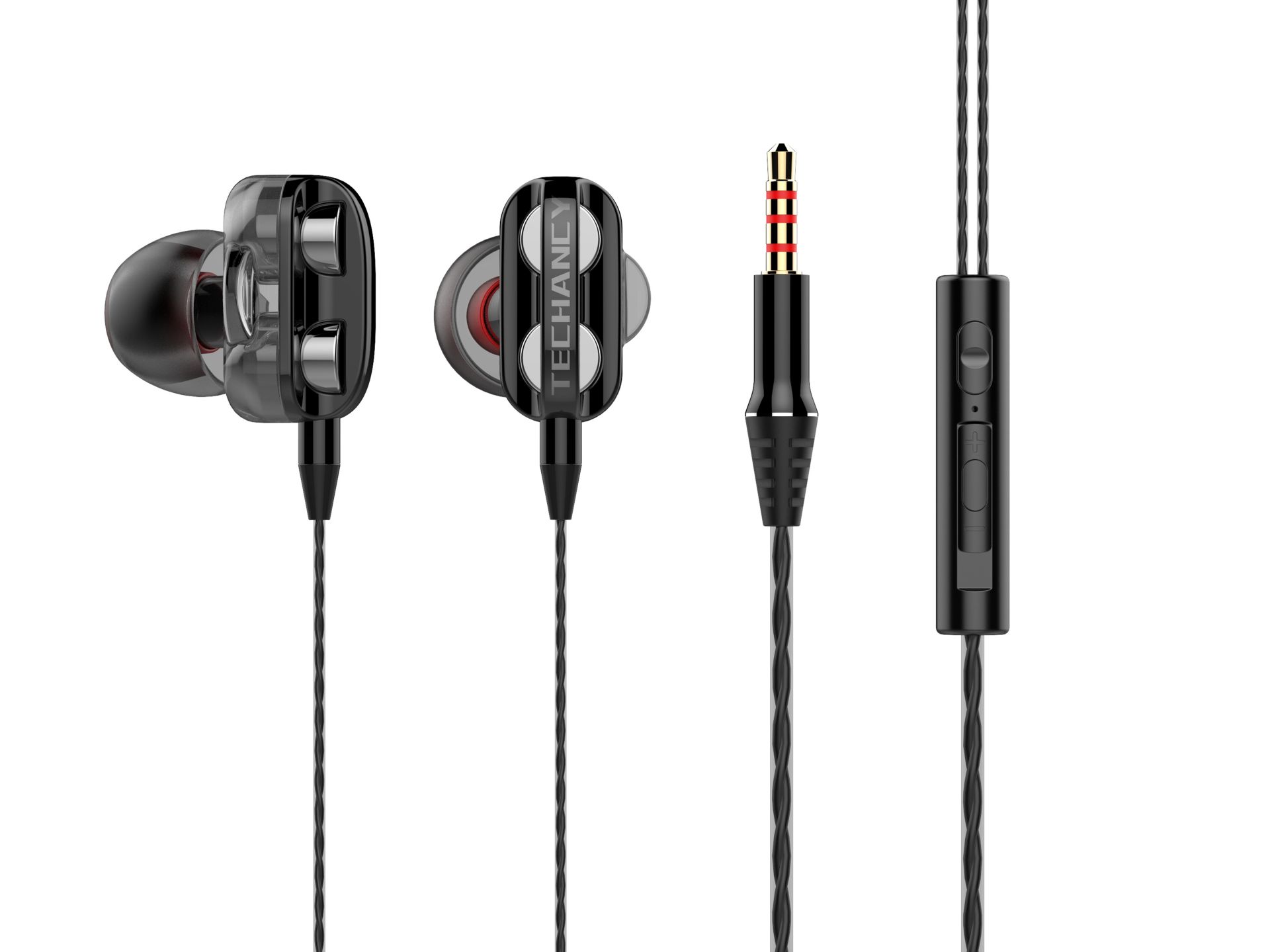 In auricolari, auricolare con cavo e microfono per Smartphone Computer Pc Tablet Mp3, nero