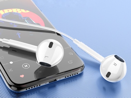Ecouteurs pour iPhone,Ecouteurs Lightning,Câble d'écouteur